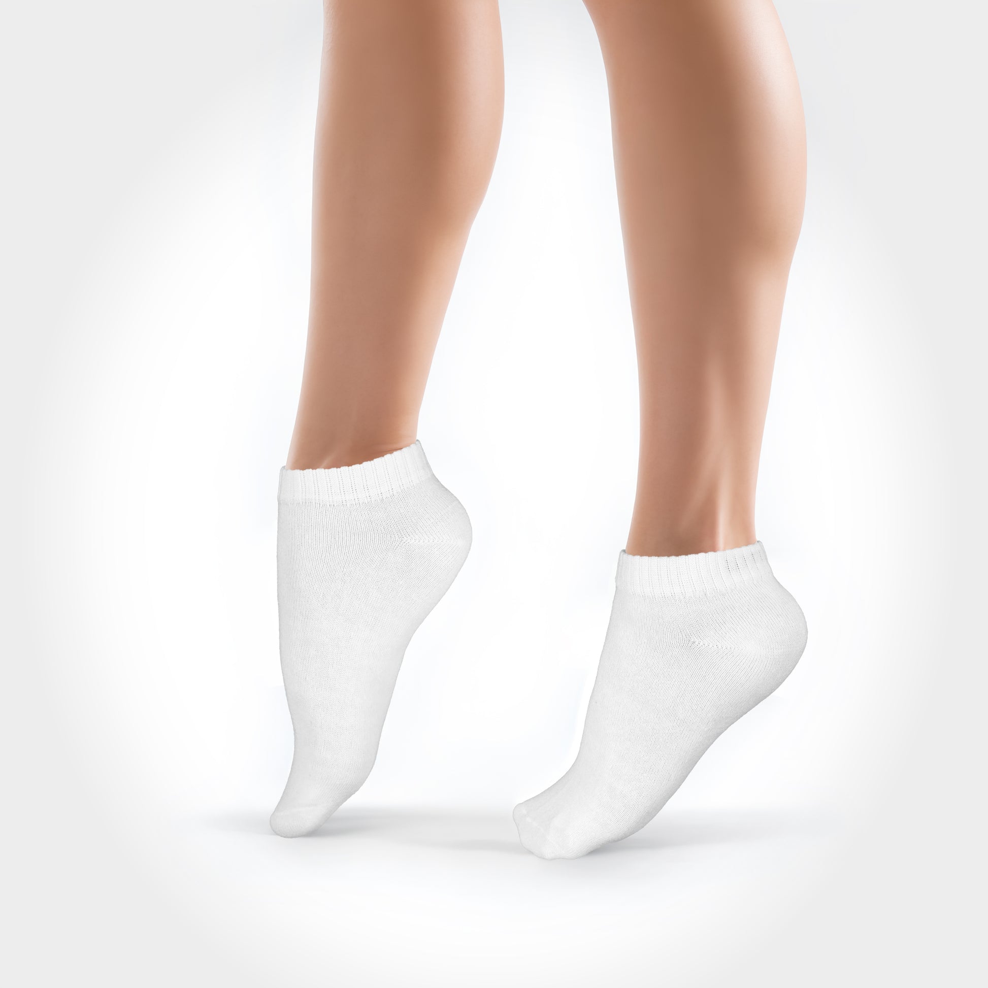 Sneakersocken, weiß, solid