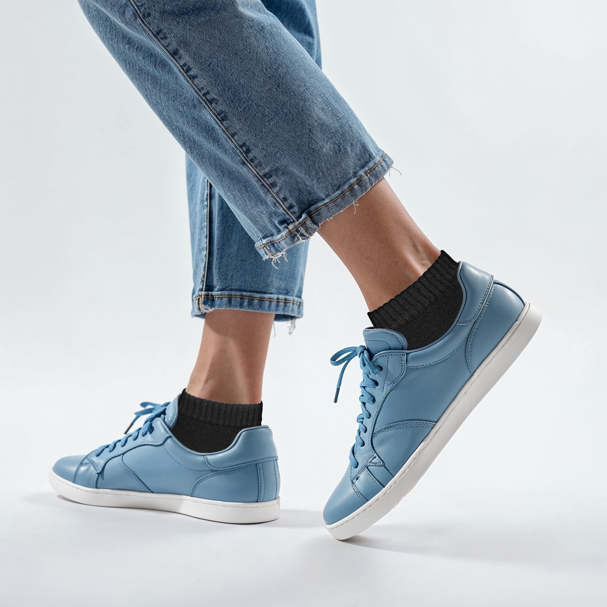 Sneakersocken, schwarz, solid