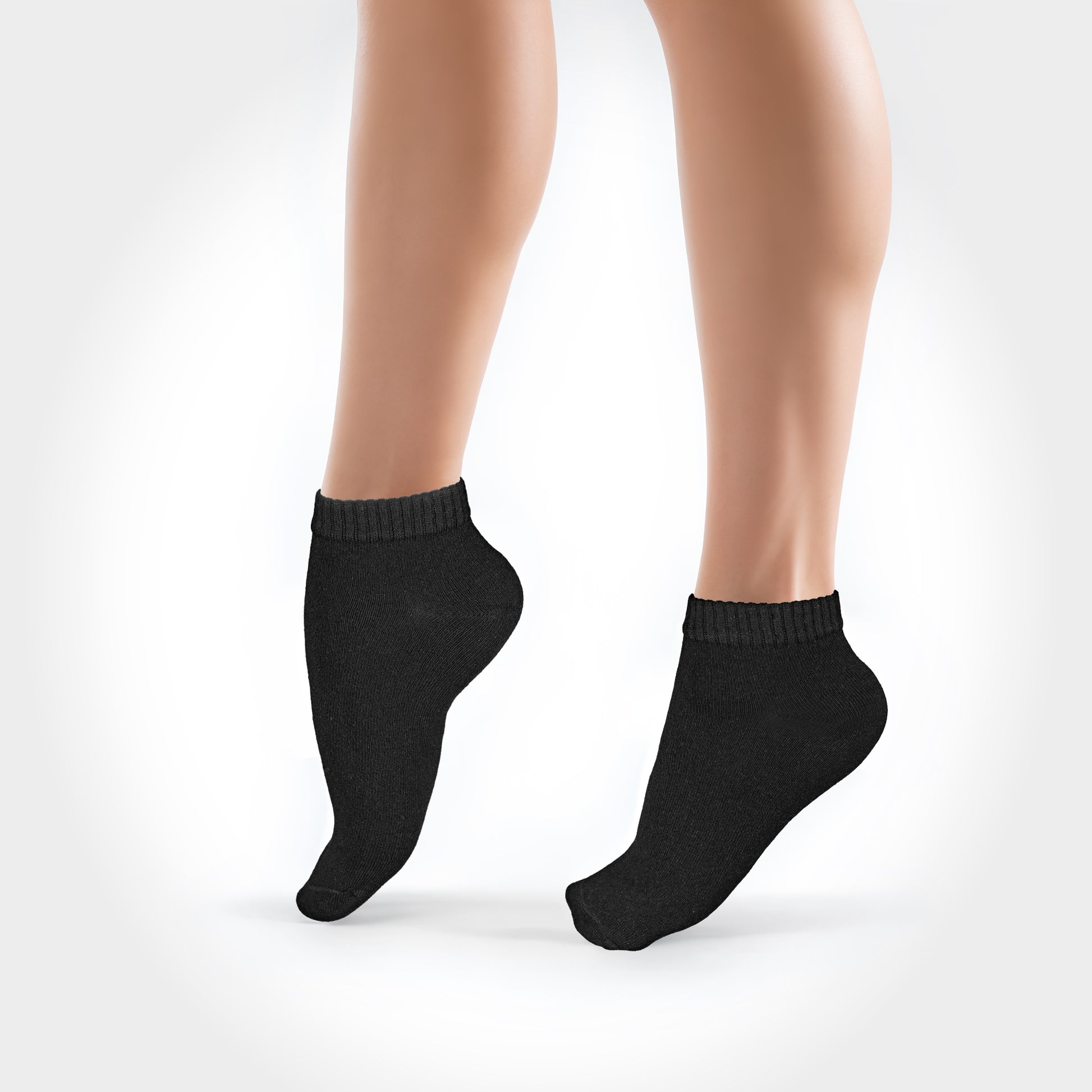 Sneakersocken, schwarz, solid