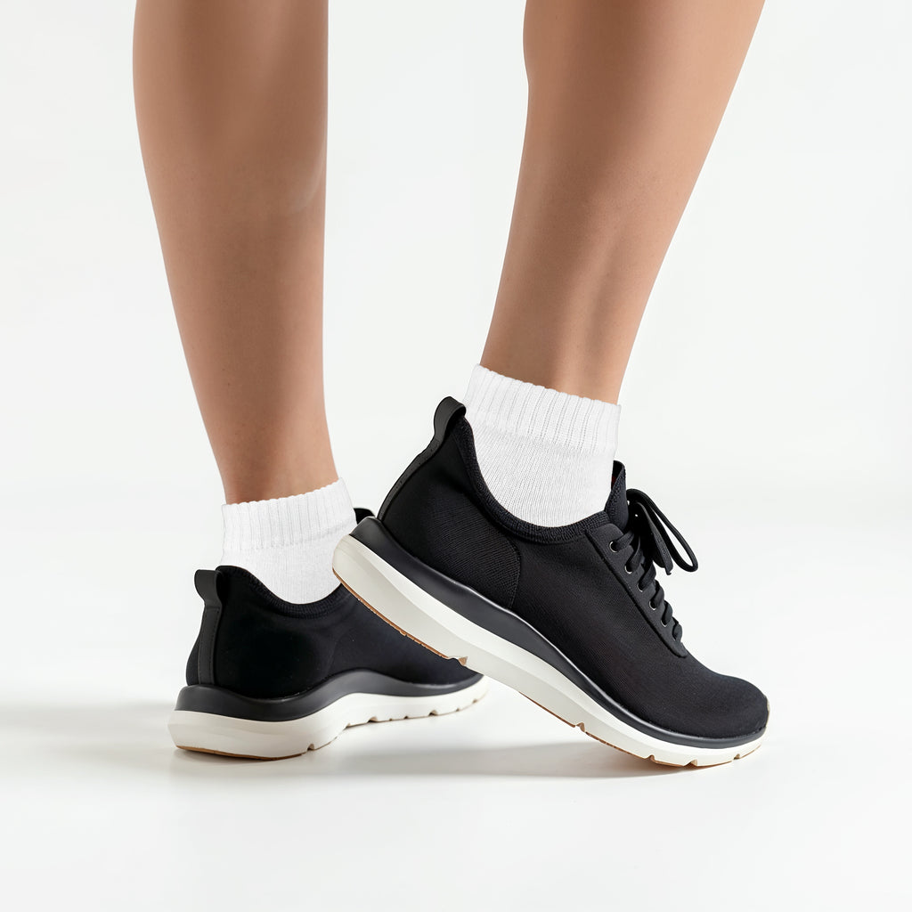 Quartersocken, weiß, solid