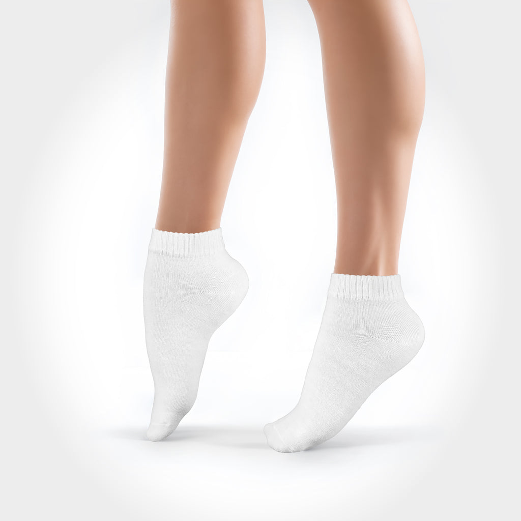 Quartersocken, weiß, solid