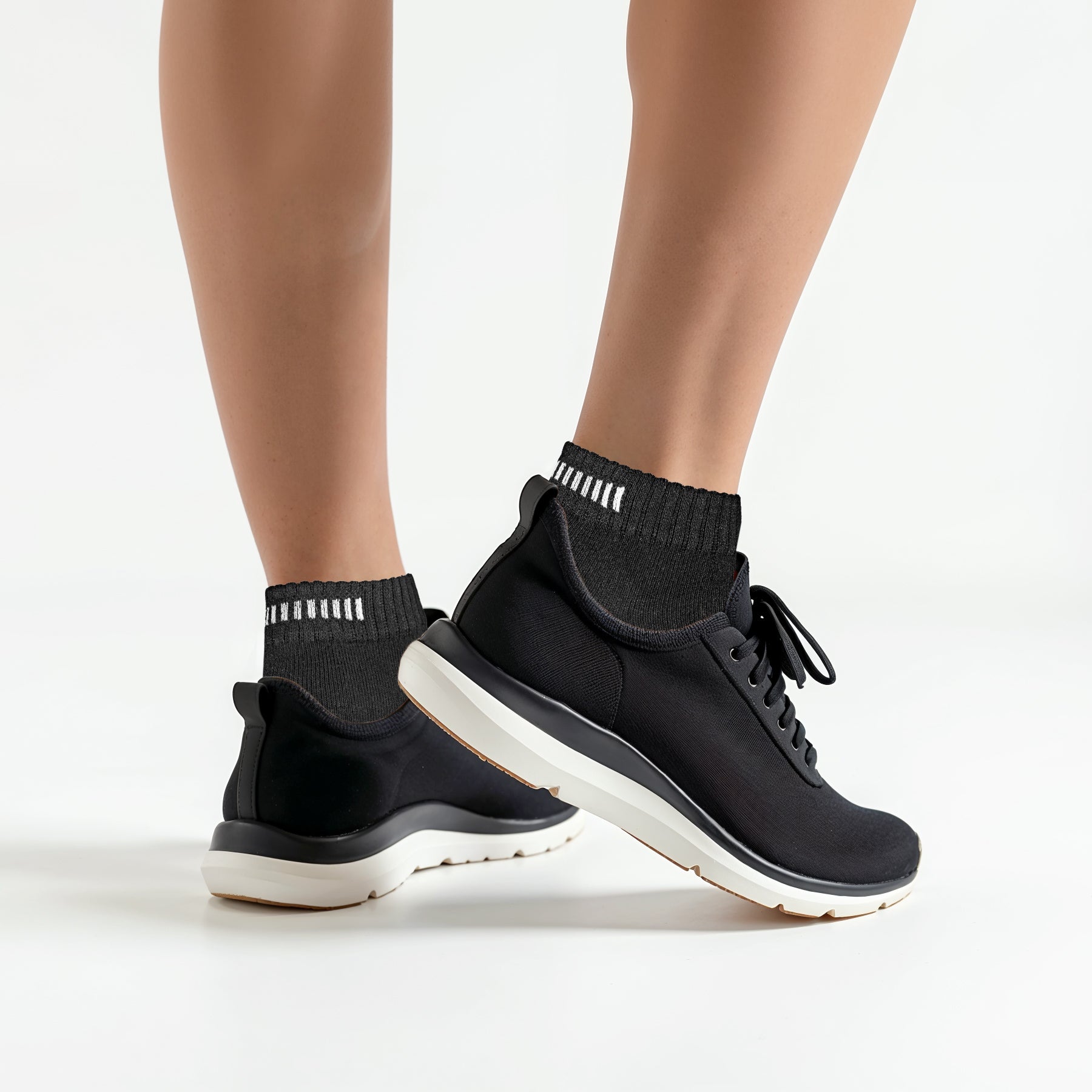 Quartersocken, schwarz, Branding