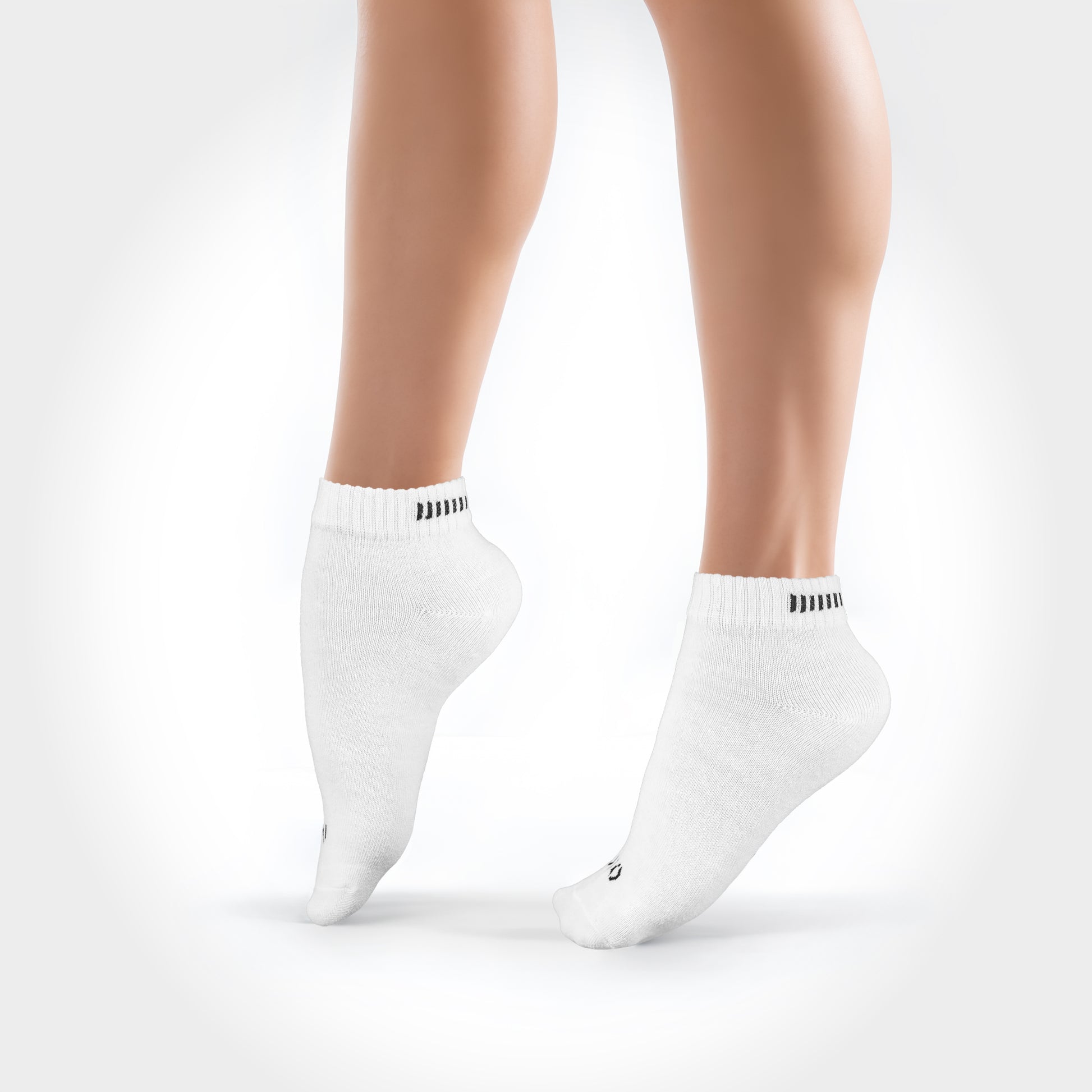 Quartersocken, weiß, Branding