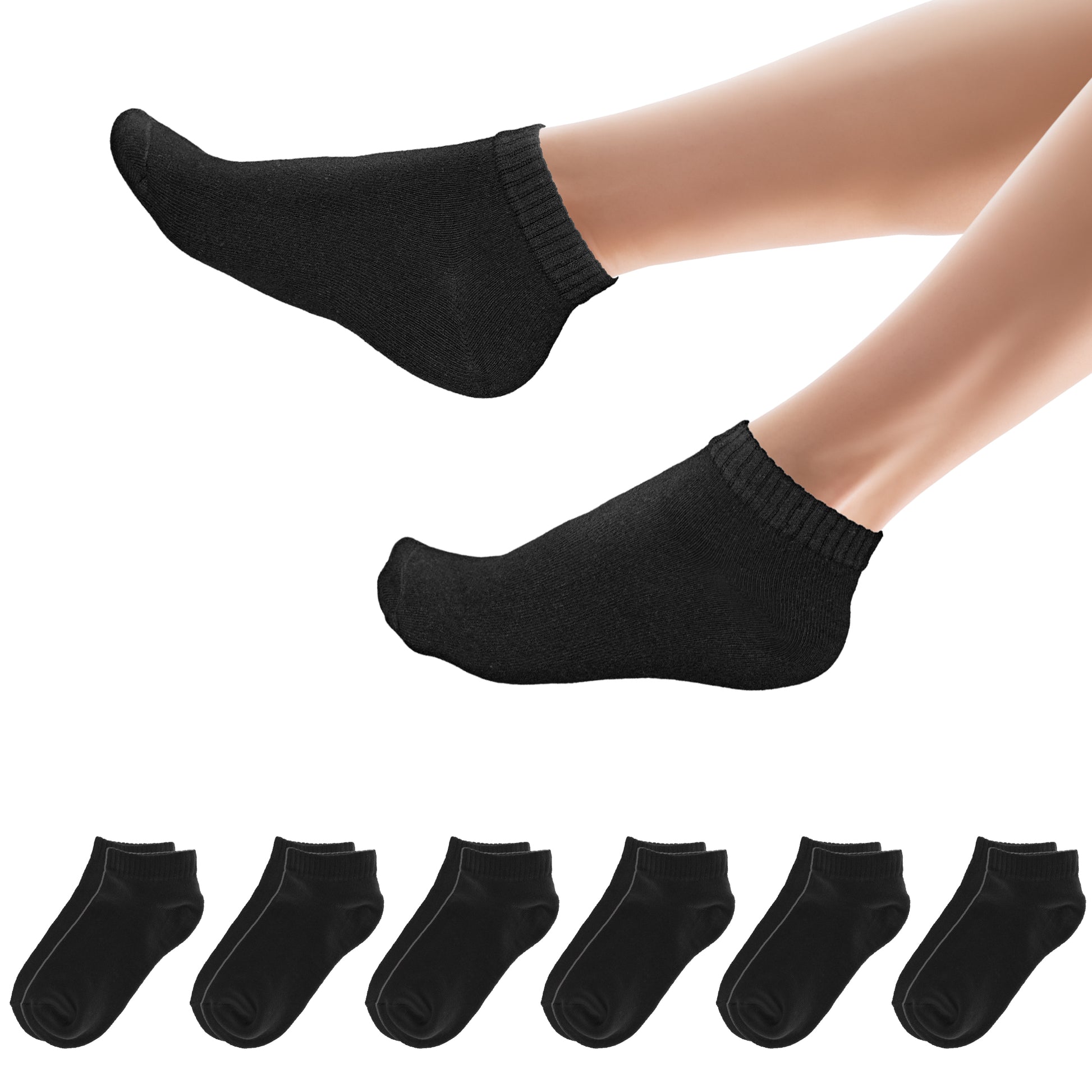 Schwarze Sneakersocken ohne Muster – sportlich & schlicht